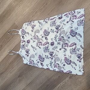 COTTON ON Mini White Purple floral Slip Dress